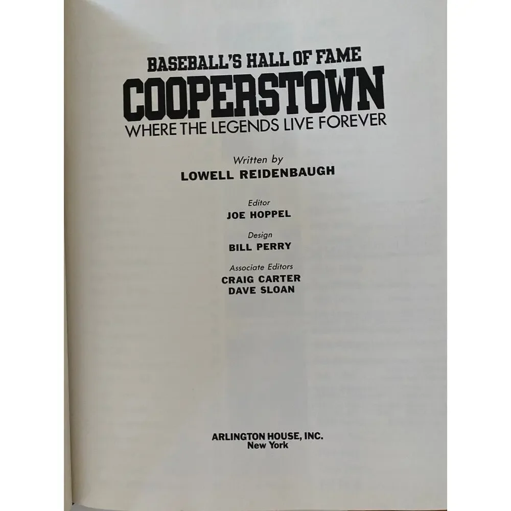 Cooperstown Baseball’s Hall of Fame Book